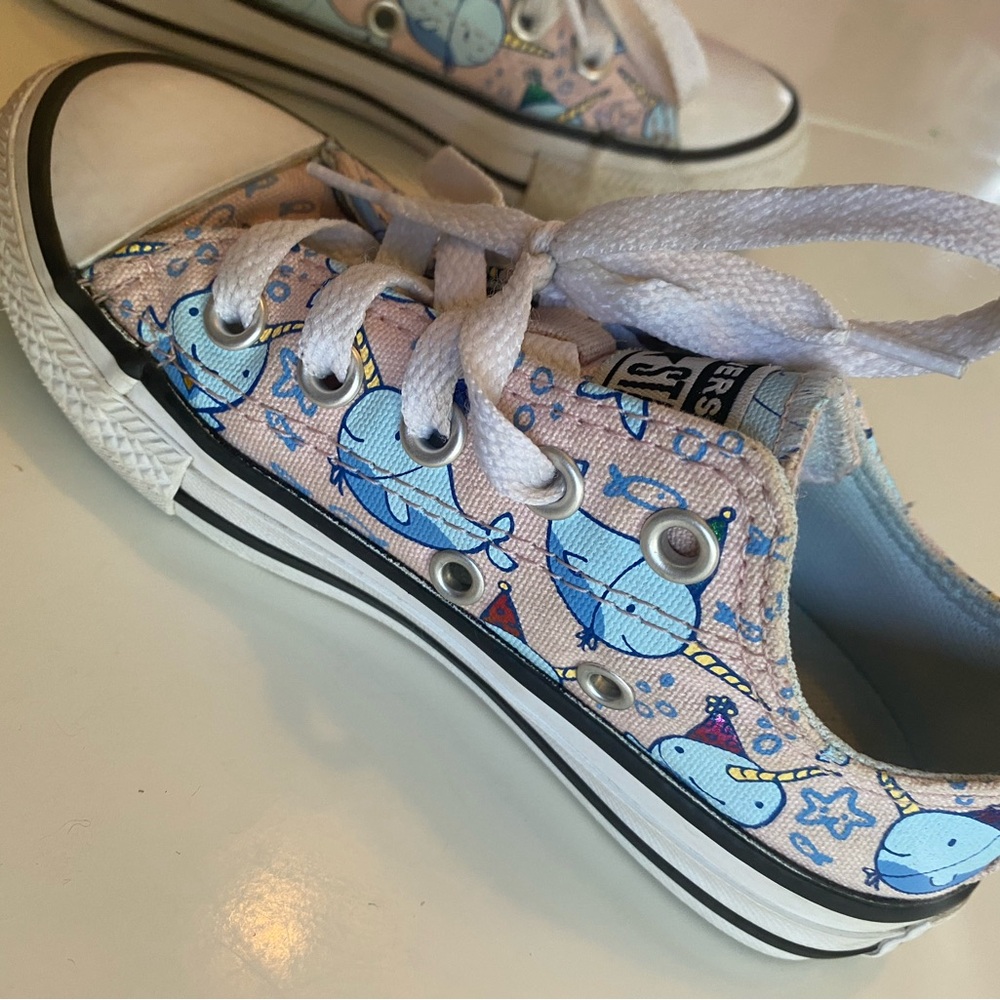 Girls Narwhal Converse!!